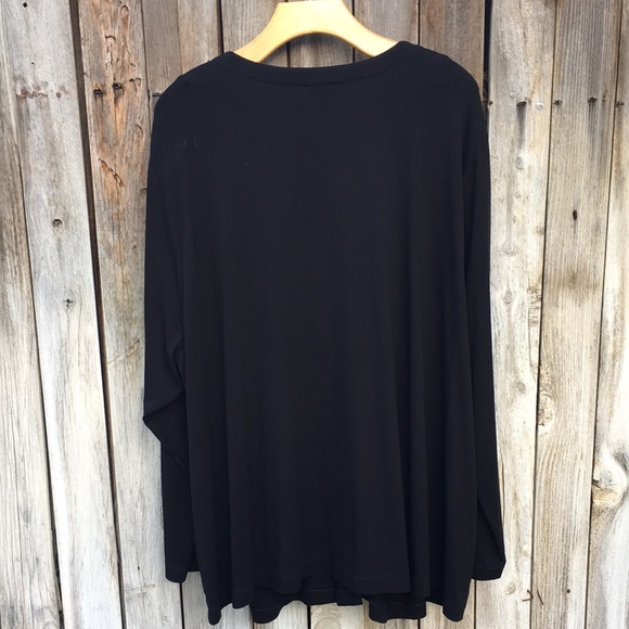 J. Jill Wearever Collection Two Button Crewneck Cardigan Black 4X - Picture 8 of 13